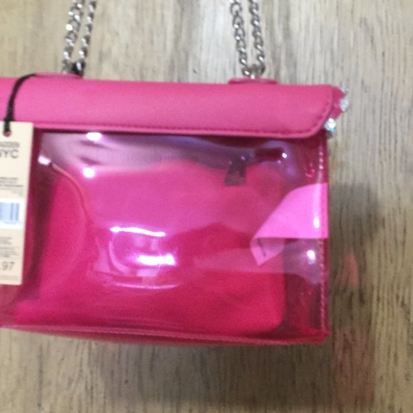 NWT Madden NYC clear PVC purse with chain strap and matching zip coin  purse - Picture 8 of 8